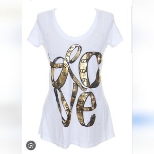 Lauren Moshi Graphic Love Tee Women Small